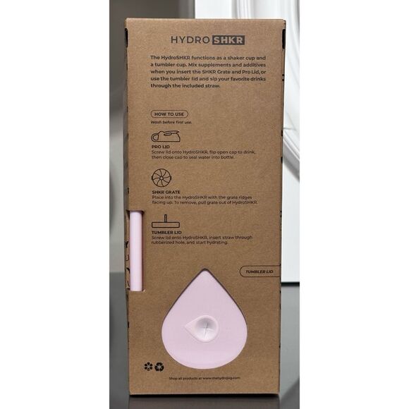 HydroJug 24oz Hydro Stainless Steel SHKR Bottle, PINK SAND - DISCONTINUED - Picture 2 of 5